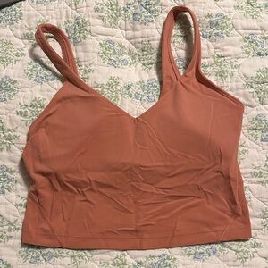 Rust Orange V-Neck Crop Top